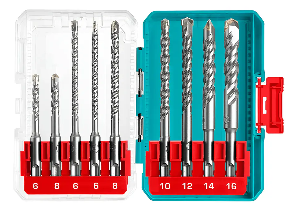  Juego De Brocas P/ Rotomartillo 9 Piezas Total Tacsdl30906 1