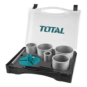  Kit Juego Broca Sierra Copa Para Concreto 7 Piezas Total