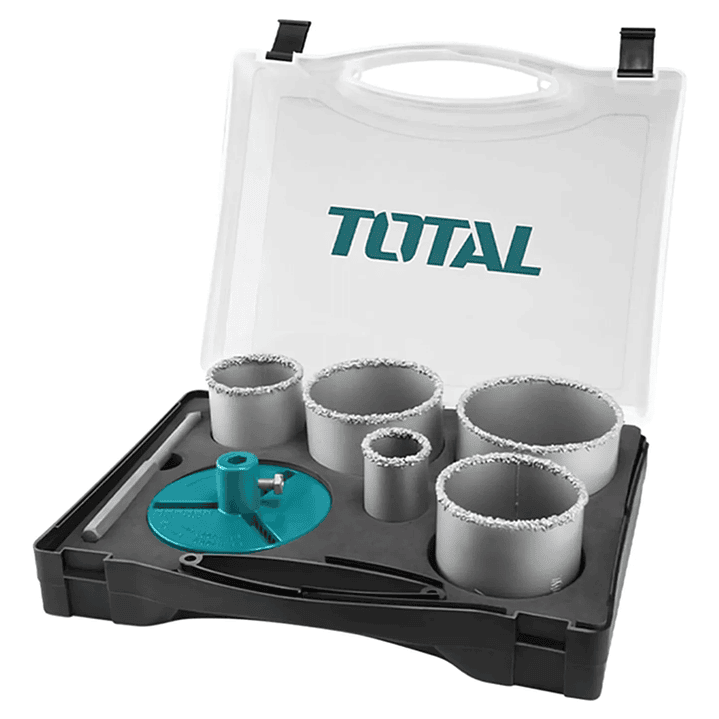  Kit Juego Broca Sierra Copa Para Concreto 7 Piezas Total 1