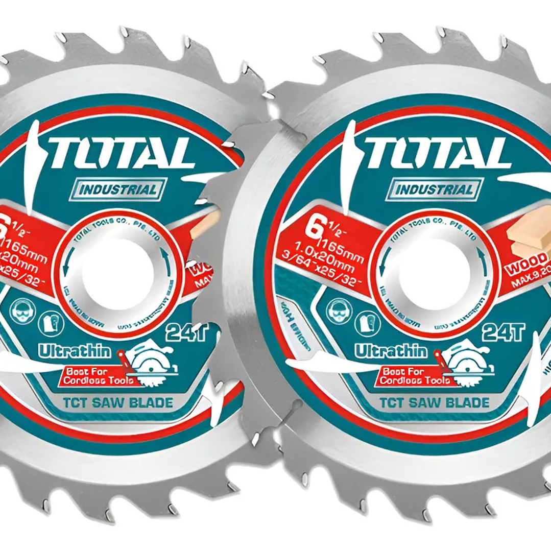  Set De Discos De Sierra 2 Un 165mm 24d Total Tac2331653 1