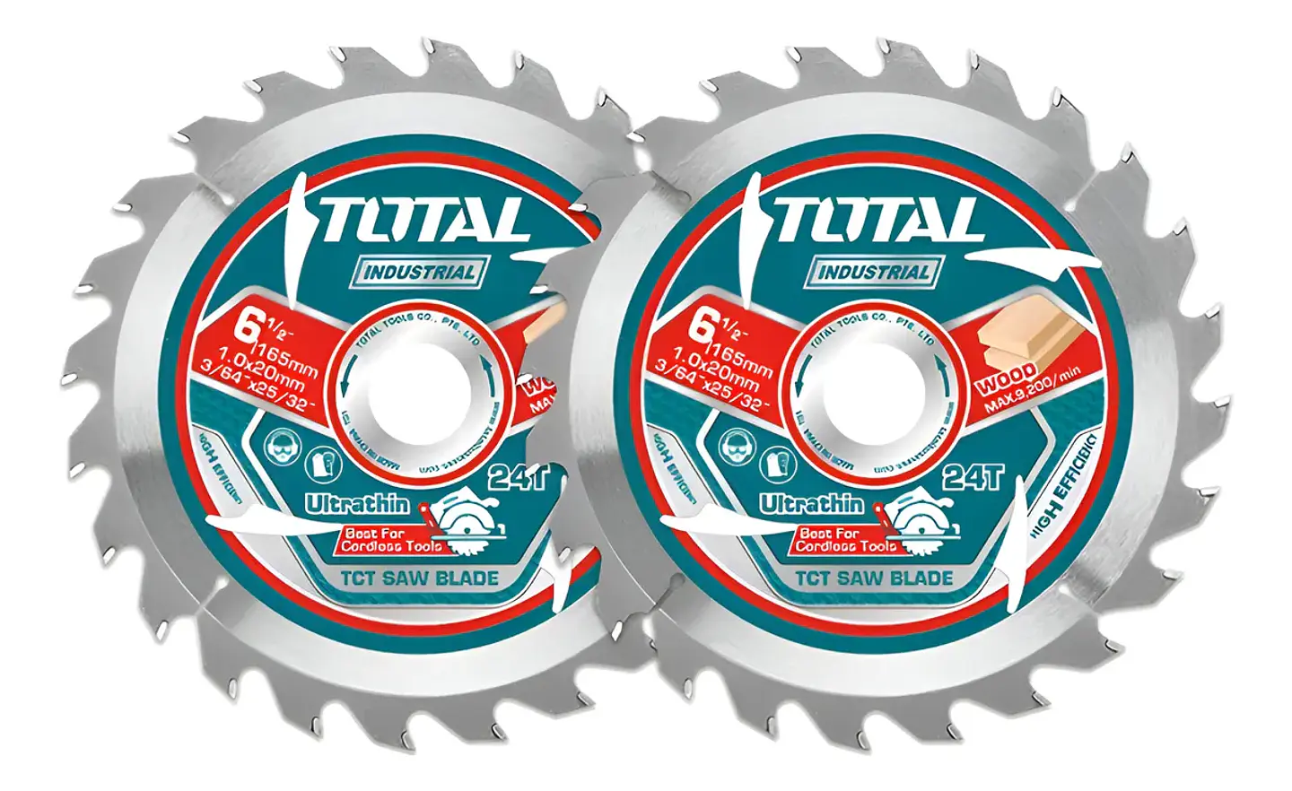  Set De Discos De Sierra 2 Un 165mm 24d Total Tac2331653 1