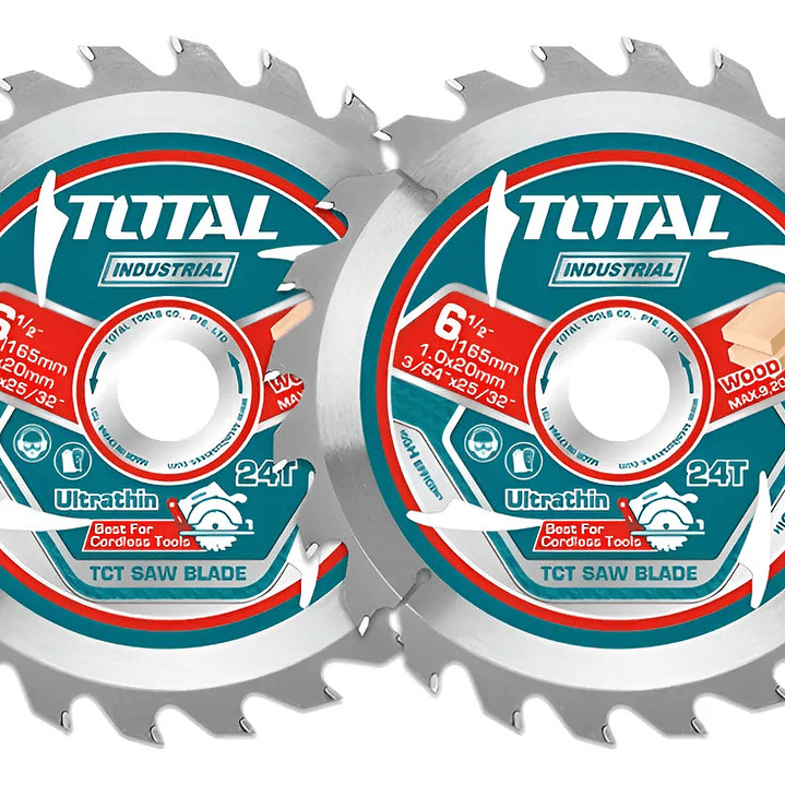  Set De Discos De Sierra 2 Un 165mm 24d Total Tac2331653 1