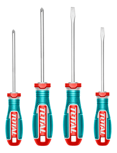  Kit Set Juego Destornilladores 4 Piezas Total Tksds0426
