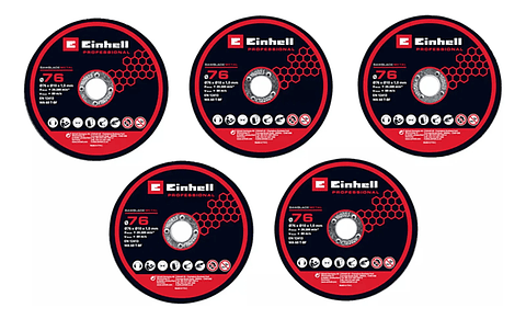 5 Disco Corte P/ Metal 76mm Einhell 4440471 Unico