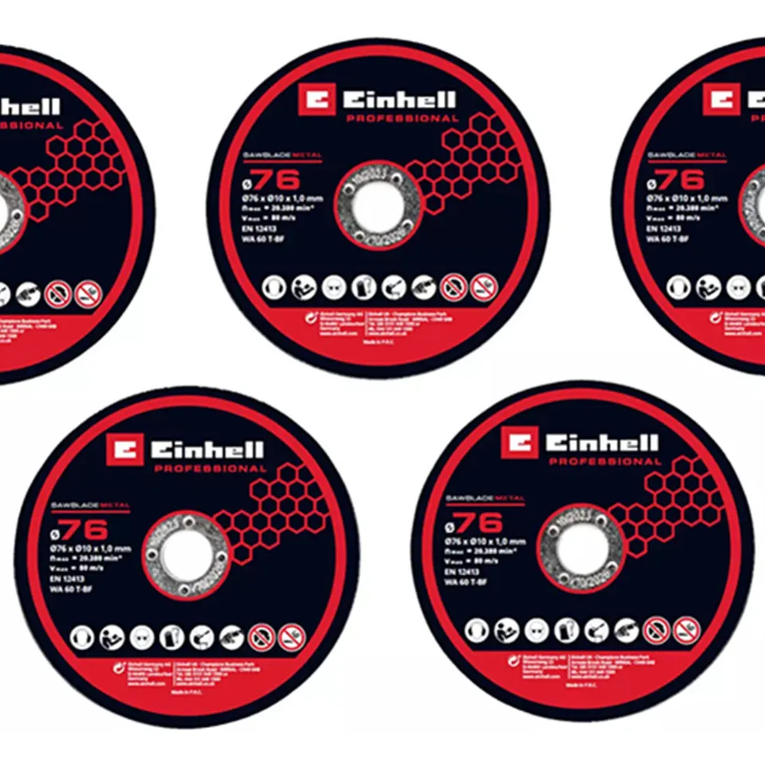 5 Disco Corte P/ Metal 76mm Einhell 4440471 Unico 1