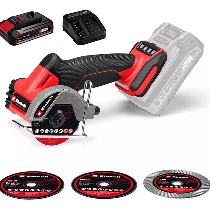 Mini Galletera Esmeril Angular 76mm 18v Bat+ Carg Einhell Unico 1