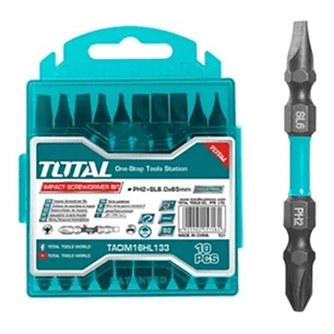 Set Puntas Phillips Doble Ph2 Sl6 Impacto 10 Piezas Total