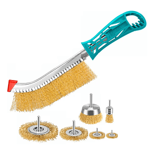 Set Juego De Escobillas Alambre Rizada 7 Piezas Total