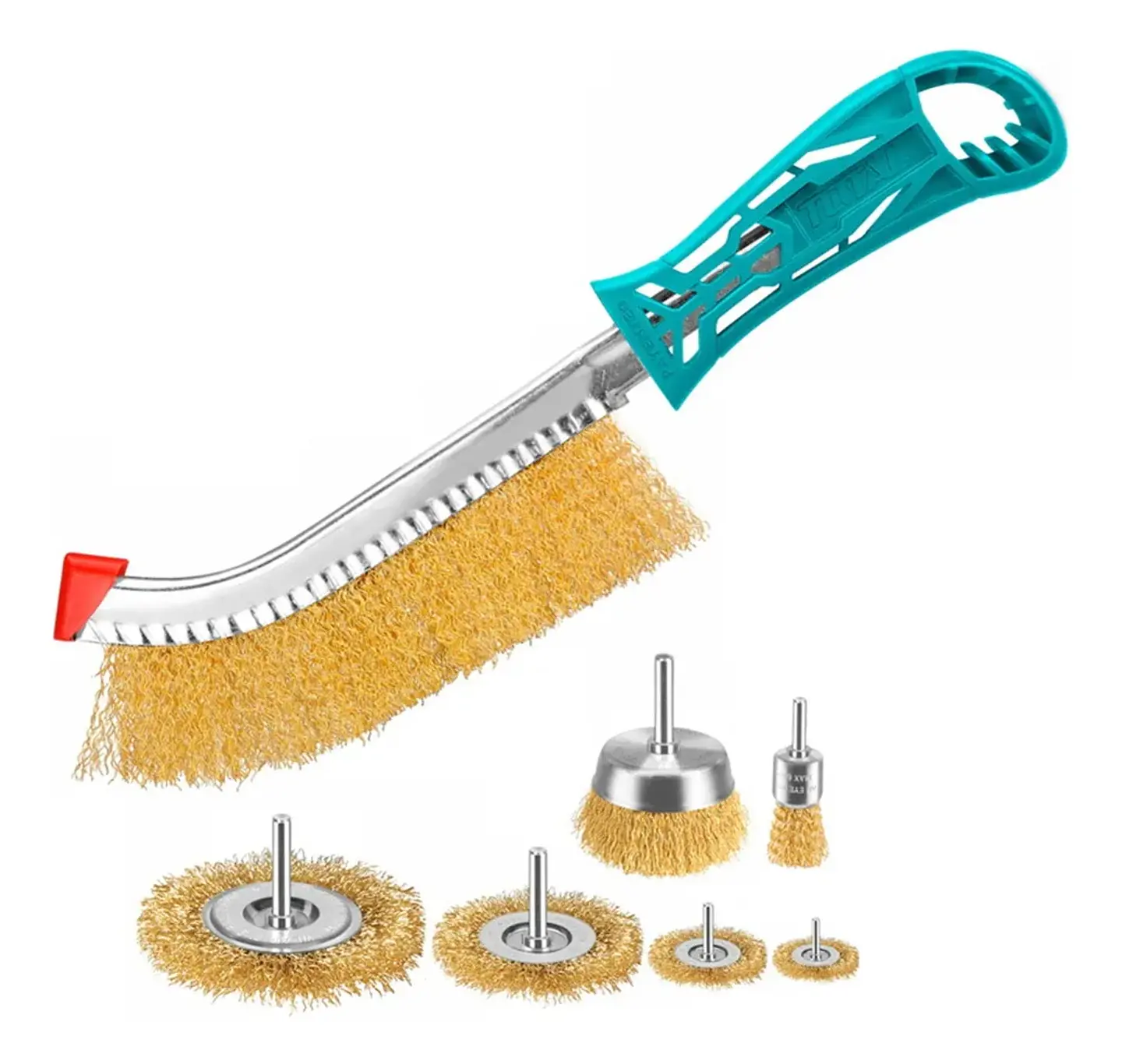 Set Juego De Escobillas Alambre Rizada 7 Piezas Total 1