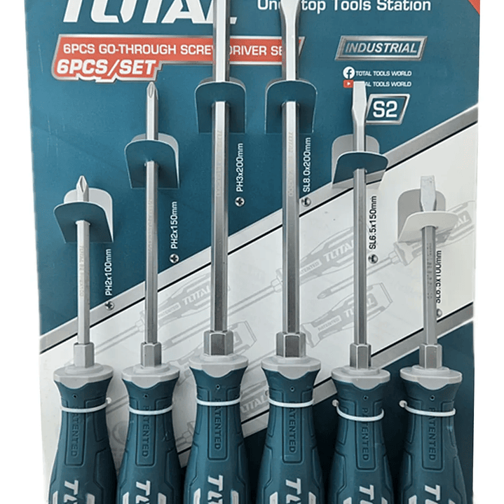 Set Juego Destornilladores De Golpe 6 Pcs Total Thgss2606 1