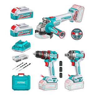 Taladro+ Llave De Impacto+ Galletera Esmeril Total