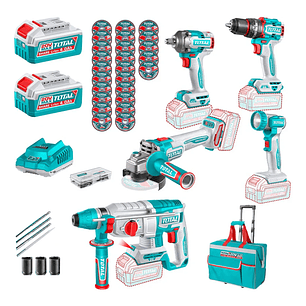 Kit Combo 5 Herramientas 20v Total Brushless C/bateria Y Car