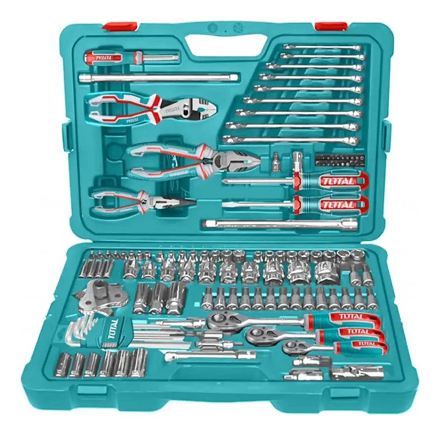 Kit Set Juego Dados Y Herramientas 135 Pcs Total Thkthp21356 Turquesa 1
