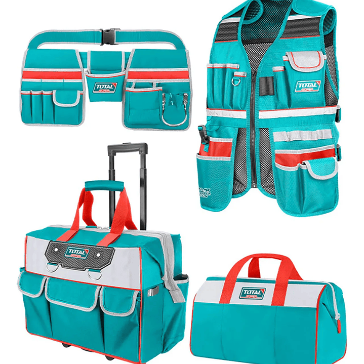 Kit Bolso+ Chaleco+ Coleto+ Bolso Industrial Total Turquesa 1