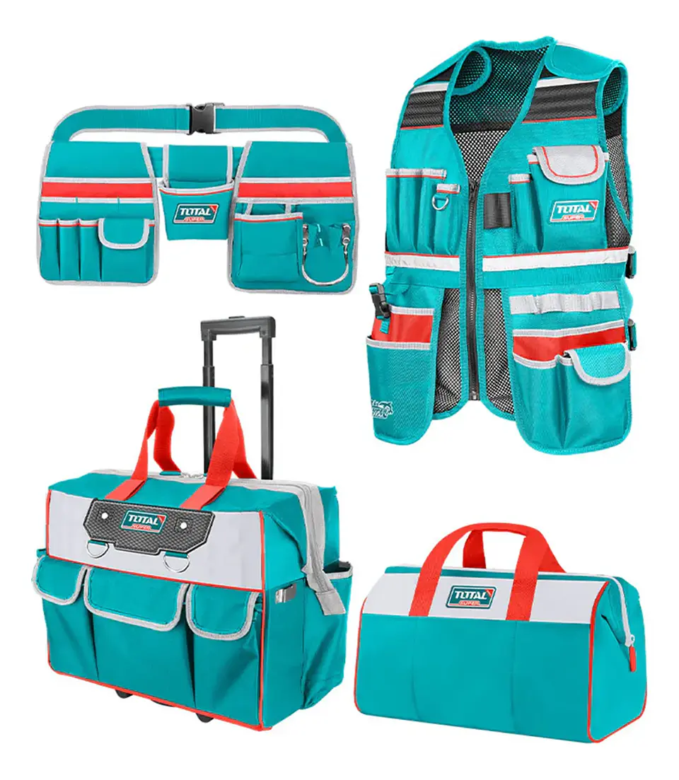 Kit Bolso+ Chaleco+ Coleto+ Bolso Industrial Total Turquesa 1