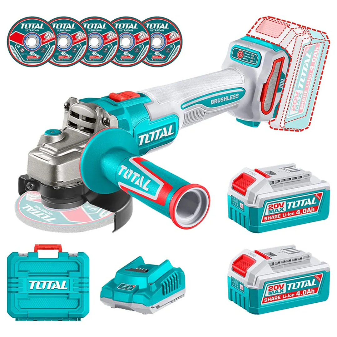 Galletera Esmeril Angular 20v 2 Bat+ Carg Total Tagli261522 Turquesa 1