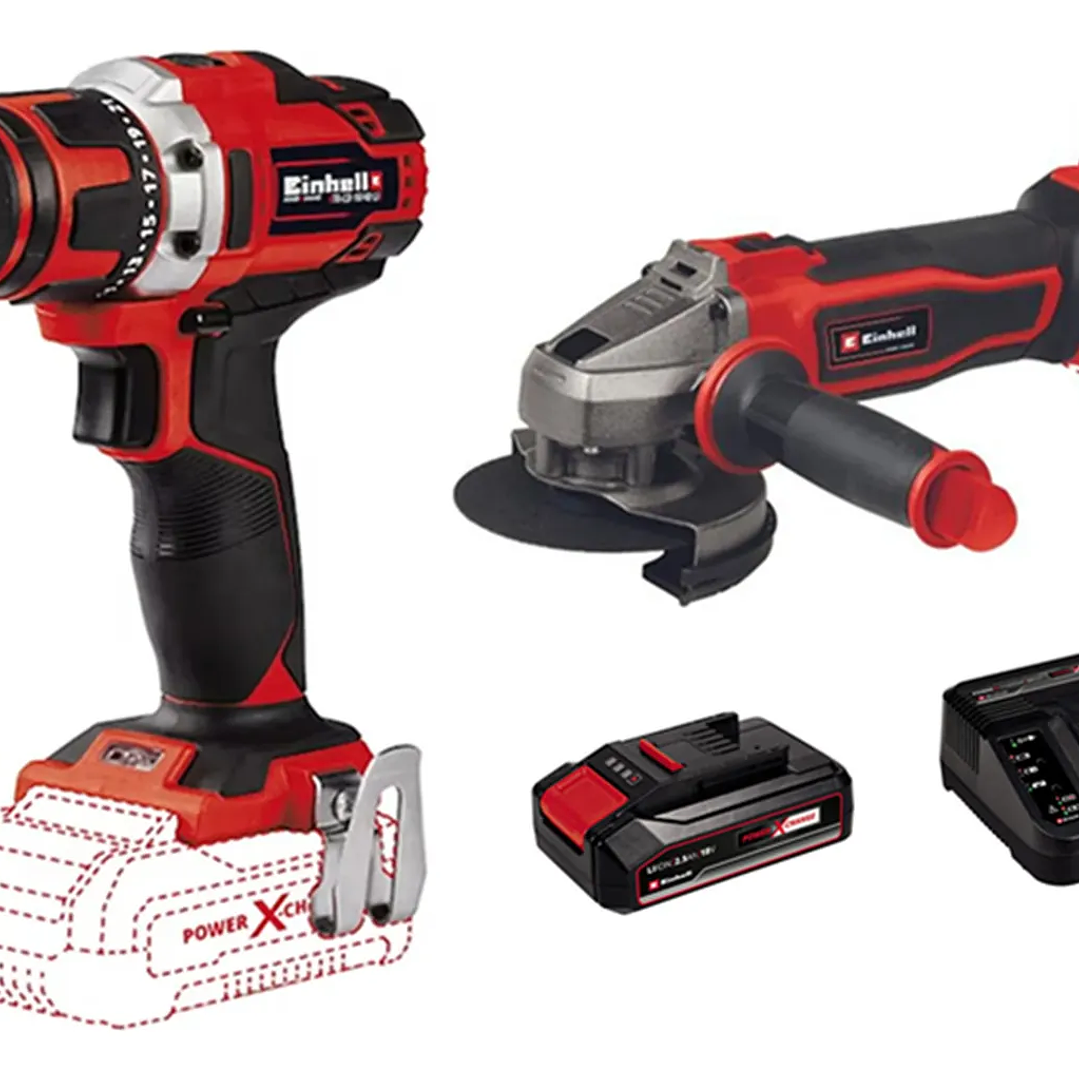 Taladro Atornillador+ Galletera Esmeril Angular 18v Einhell Unico 45139254431166-12 1
