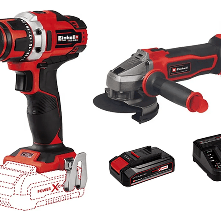 Taladro Atornillador+ Galletera Esmeril Angular 18v Einhell Unico 45139254431166-12 1