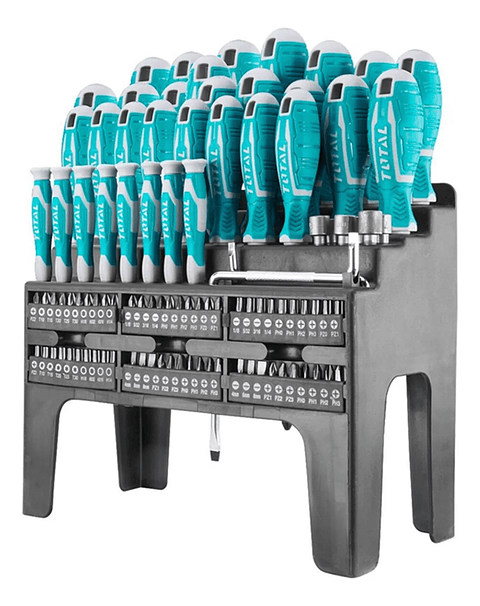 Kit Set Juego Destornilladores 100 Piezas Total Tht2506100