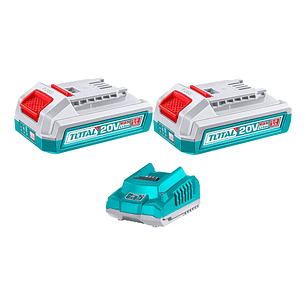 Kit Cargador + 2 Baterias 20v 2ah Total Tfbcpk2212