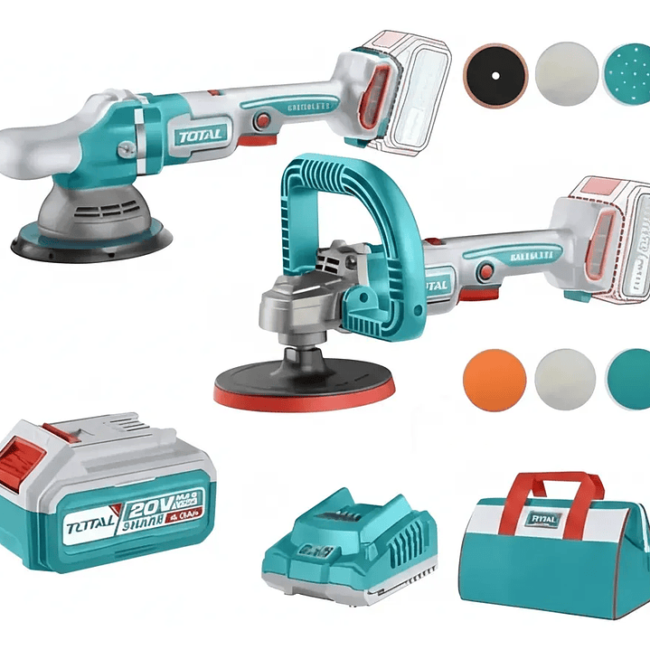 Kit 2 Pulidora 180mm + 150mm 20v Total Tosli241191 Turquesa 1
