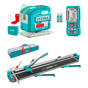 Kit Medidor Distancia+ Nivel+ Cortadora Cerámica Total Unico