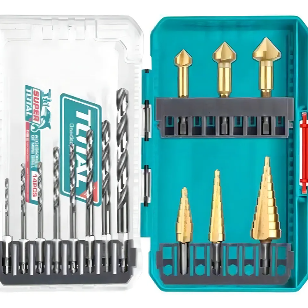 Kit Set De Brocas Escalonada 14 Piezas Total Tacsdl61401 1