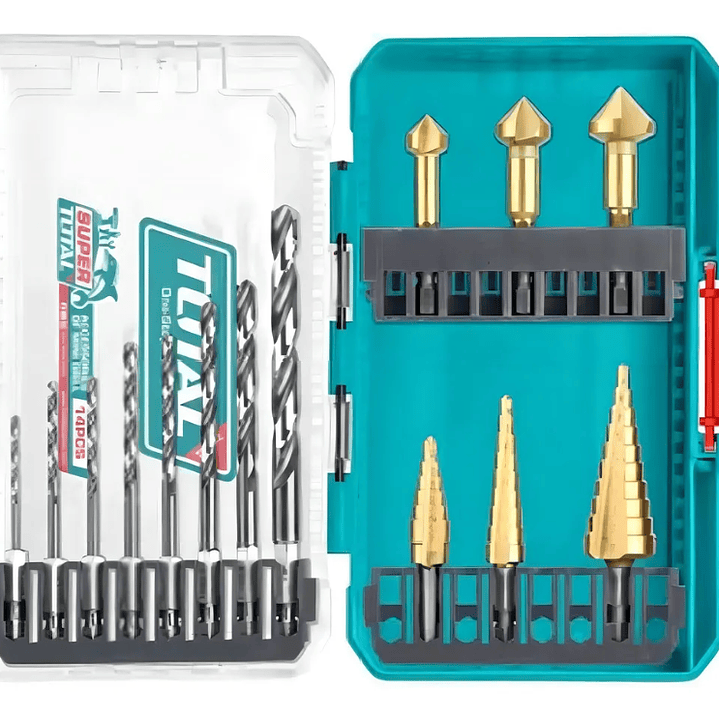 Kit Set De Brocas Escalonada 14 Piezas Total Tacsdl61401 1