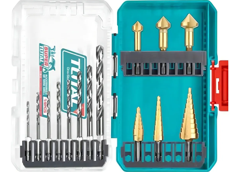 Kit Set De Brocas Escalonada 14 Piezas Total Tacsdl61401 1