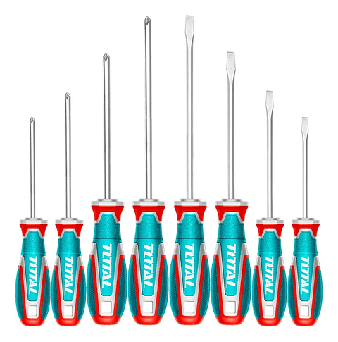 Set Juego Destornilladores 8 Piezas Total Tksds0846