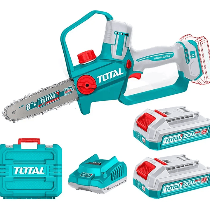 Motosierra 20v 8 PuLG Auto Lubricación 2bat+ Carg Total Unico 1