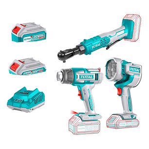 Kit de Pistola de Calor + Lampara + Llave Chicharra 20v Tosli241196