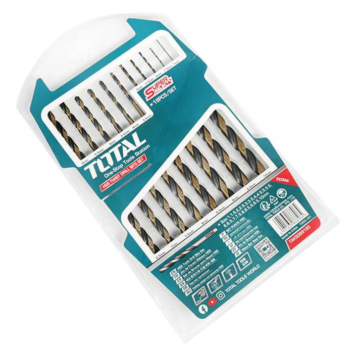 Juego De Brocas 19 Piezas P/ Metal Hss Total Taksdb9195 1