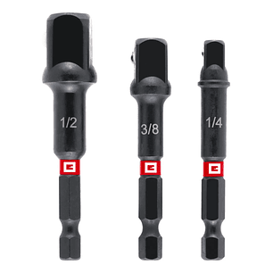 Kit Juego 3 Adaptadores P/ Taladro 1/2 3/8 1/4 Einhell