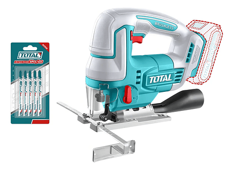 Sierra Caladora Inalámbrica 20v C/5 Hojas Total Tjsli1008