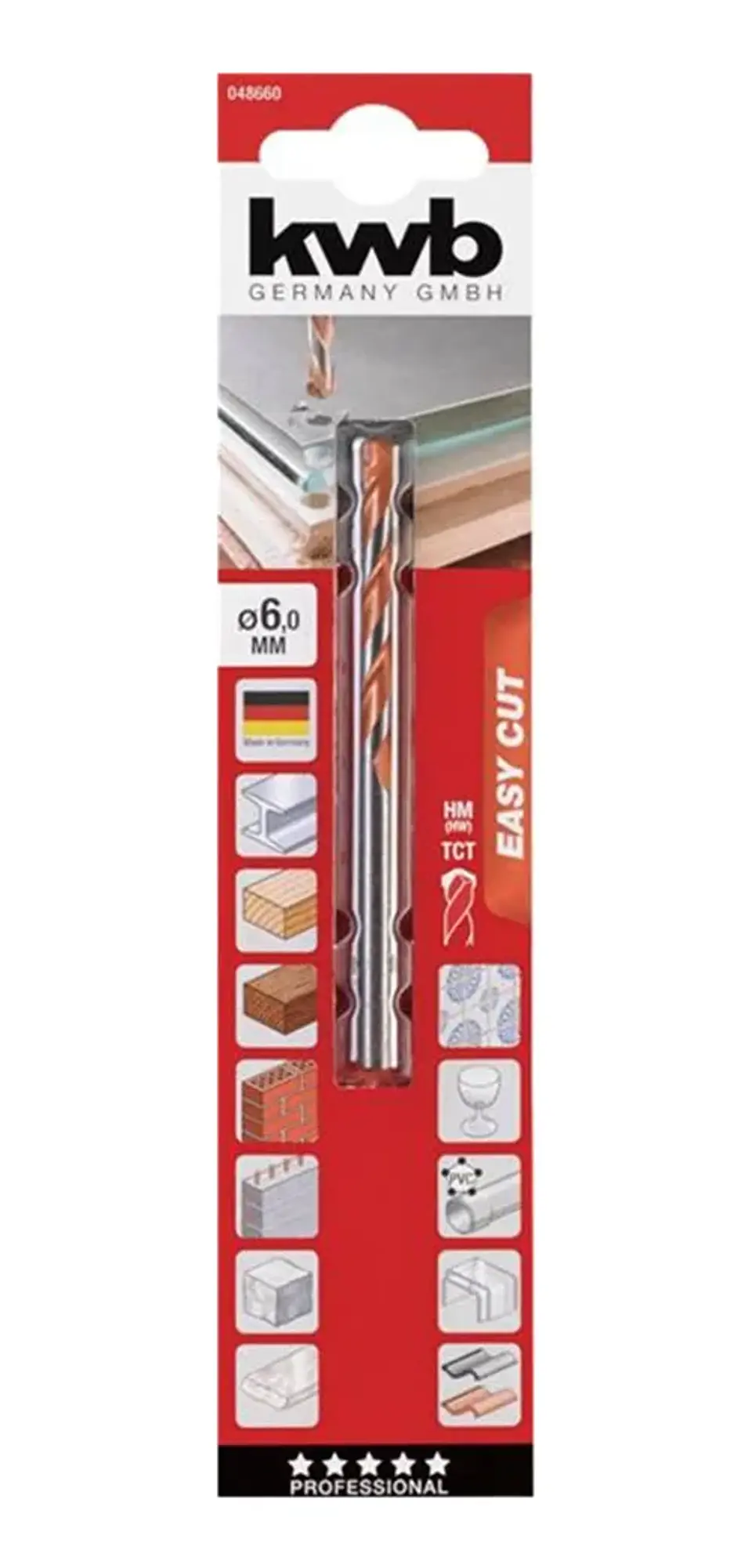 Broca Multiuso Construcción 6mm Kwb 1