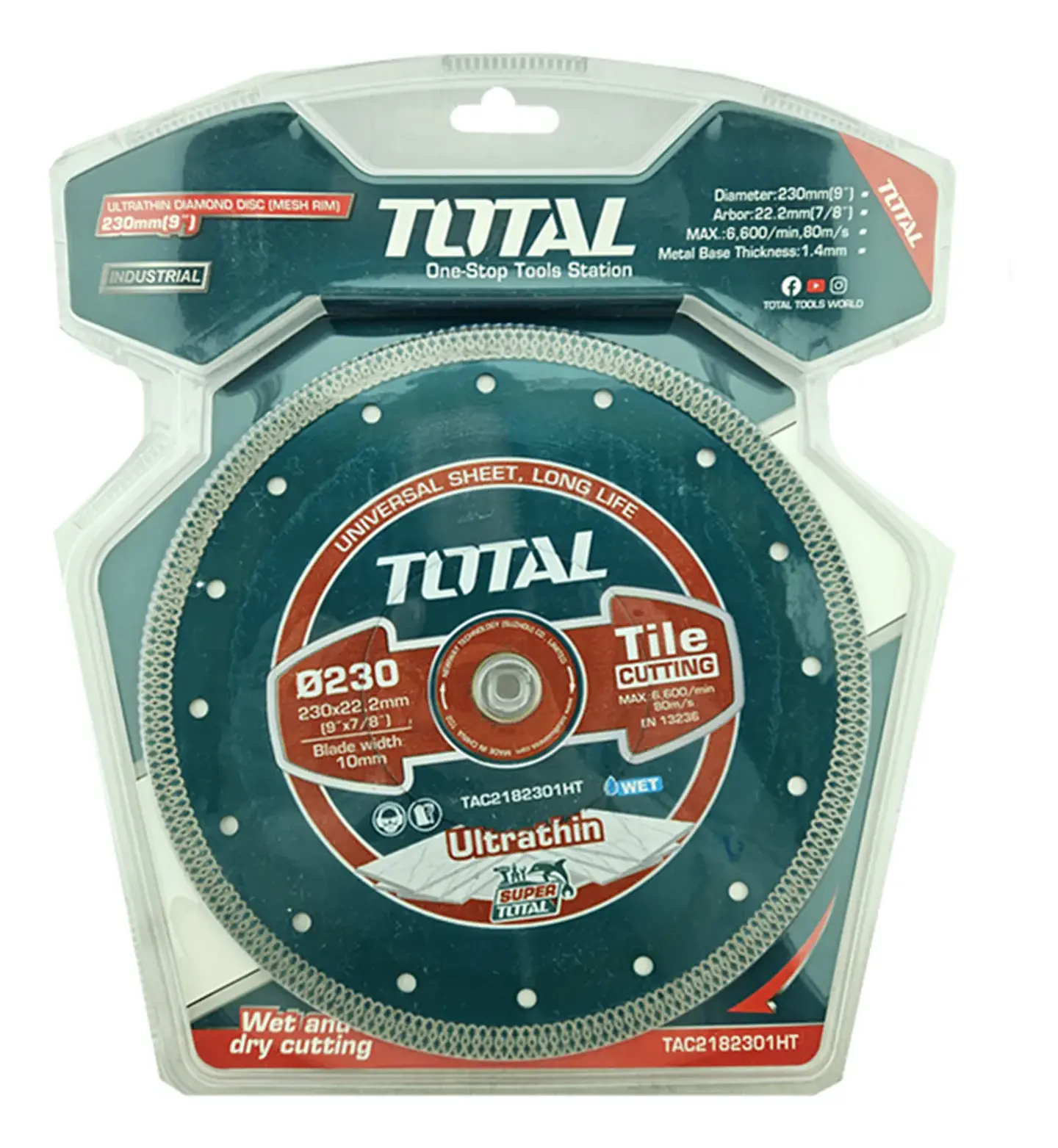 Disco Diamantado 230mm Ultra Fino Total 1