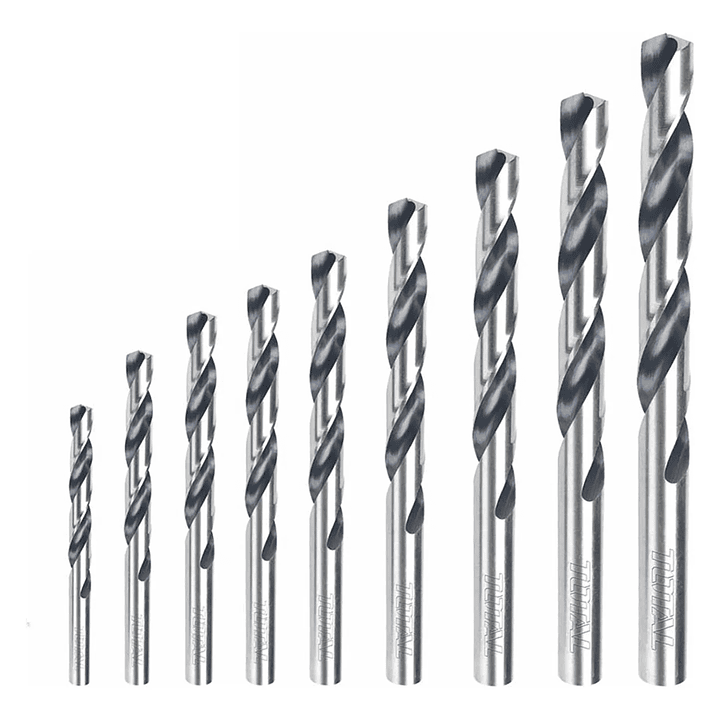 Juego De Brocas 9 Piezas Para Metal Hss Total Tacsd0095 1