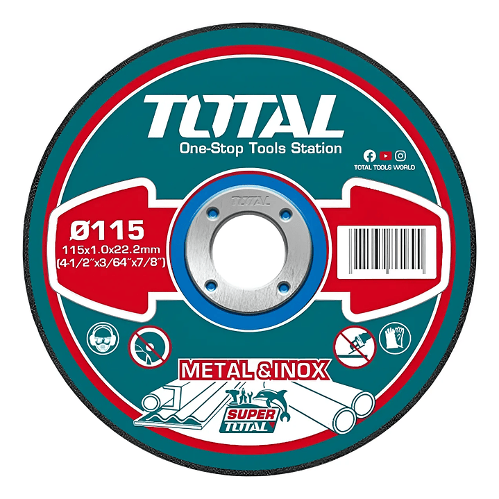 Disco De Corte Para Metal Acero Inoxidable 115mm 25 unidades Total 1