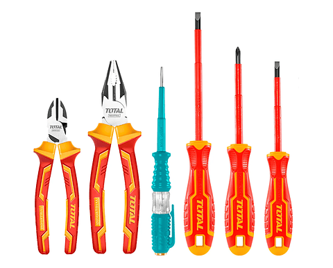 Set Juego Alicates + Destornilladores Aislados 6 Pcs Total