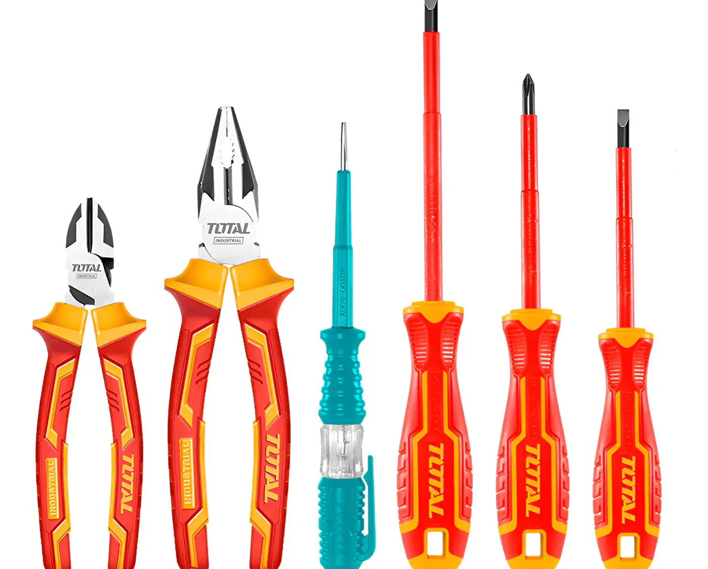 Set Juego Alicates + Destornilladores Aislados 6 Pcs Total 1