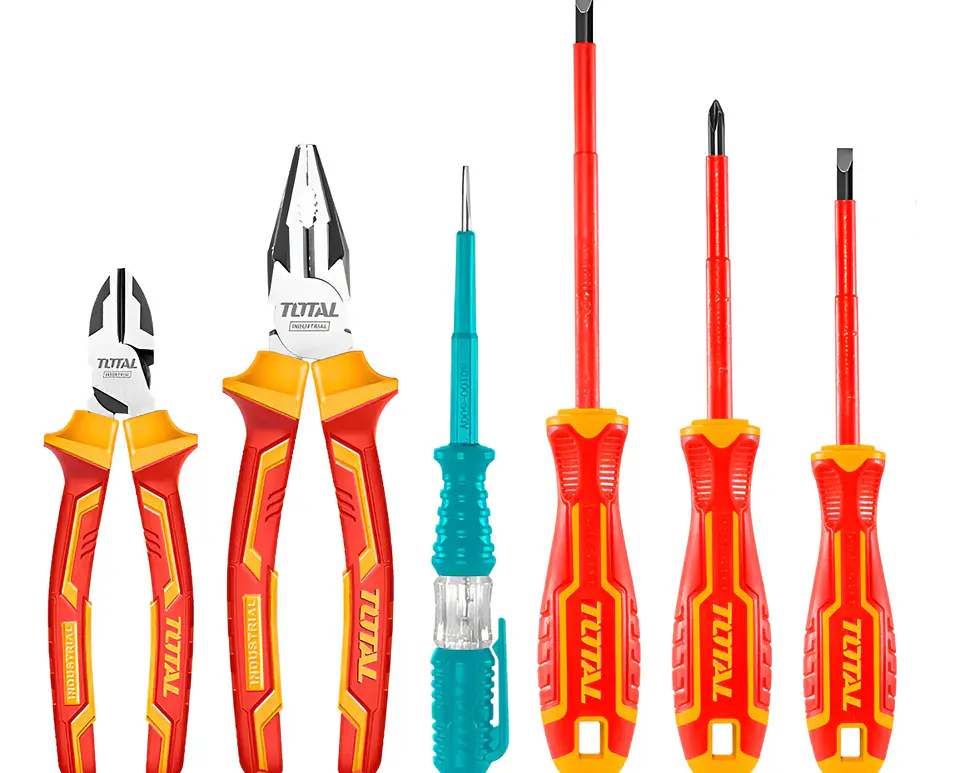 Set Juego Alicates + Destornilladores Aislados 6 Pcs Total 1