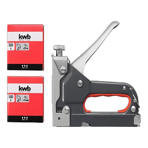 Kit Grapadora Manual (4-14mm) + 1000 Grapas KWB