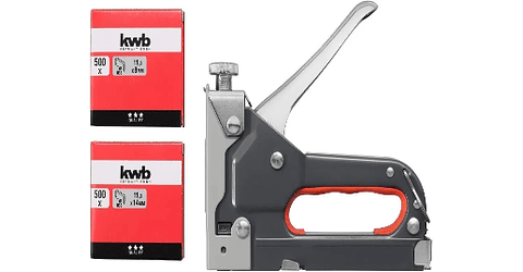 Kit Grapadora Manual (4-14mm) + 1000 Grapas KWB