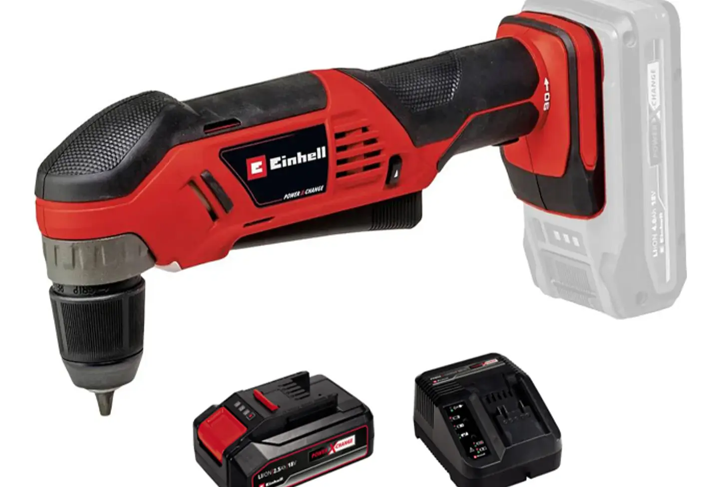 Taladro Atornillador Angular 10mm 18v Batería + Cargador Einhell 1
