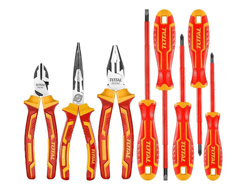Set Juego Alicates + Destornilladores Aislados 8 Pcs Total