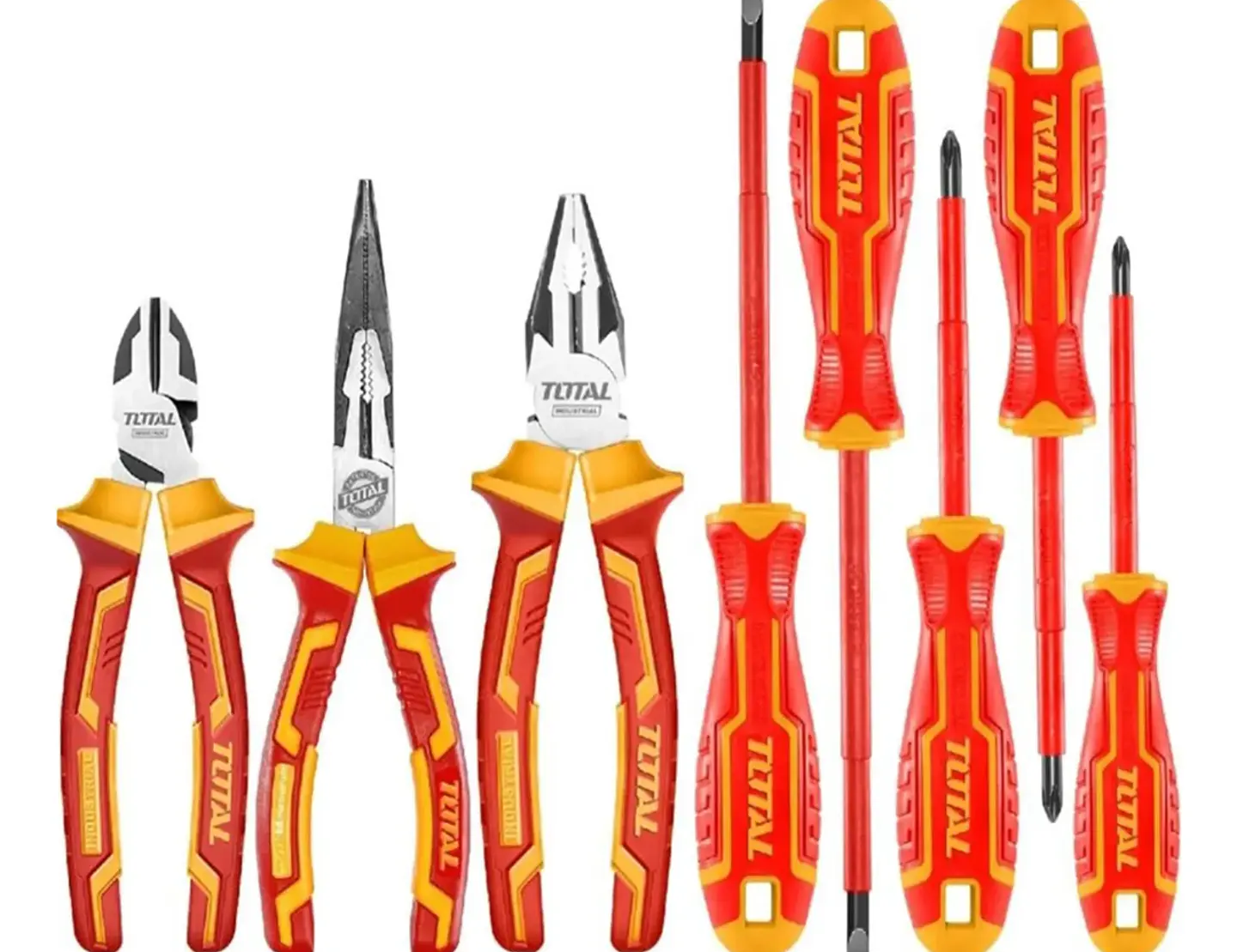 Set Juego Alicates + Destornilladores Aislados 8 Pcs Total 1