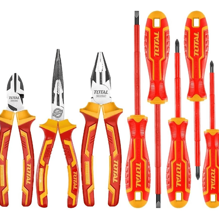 Set Juego Alicates + Destornilladores Aislados 8 Pcs Total 1