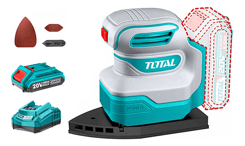 Lijadora Orbital De Palma 20v Batería + Cargador Total 