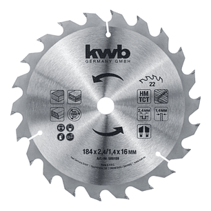 Disco De Sierra Circular 7 1/4 Pulgadas 22 Dientes KWB